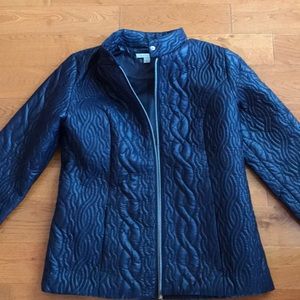 Isaac Mizrahi Live jacket quilted zip front